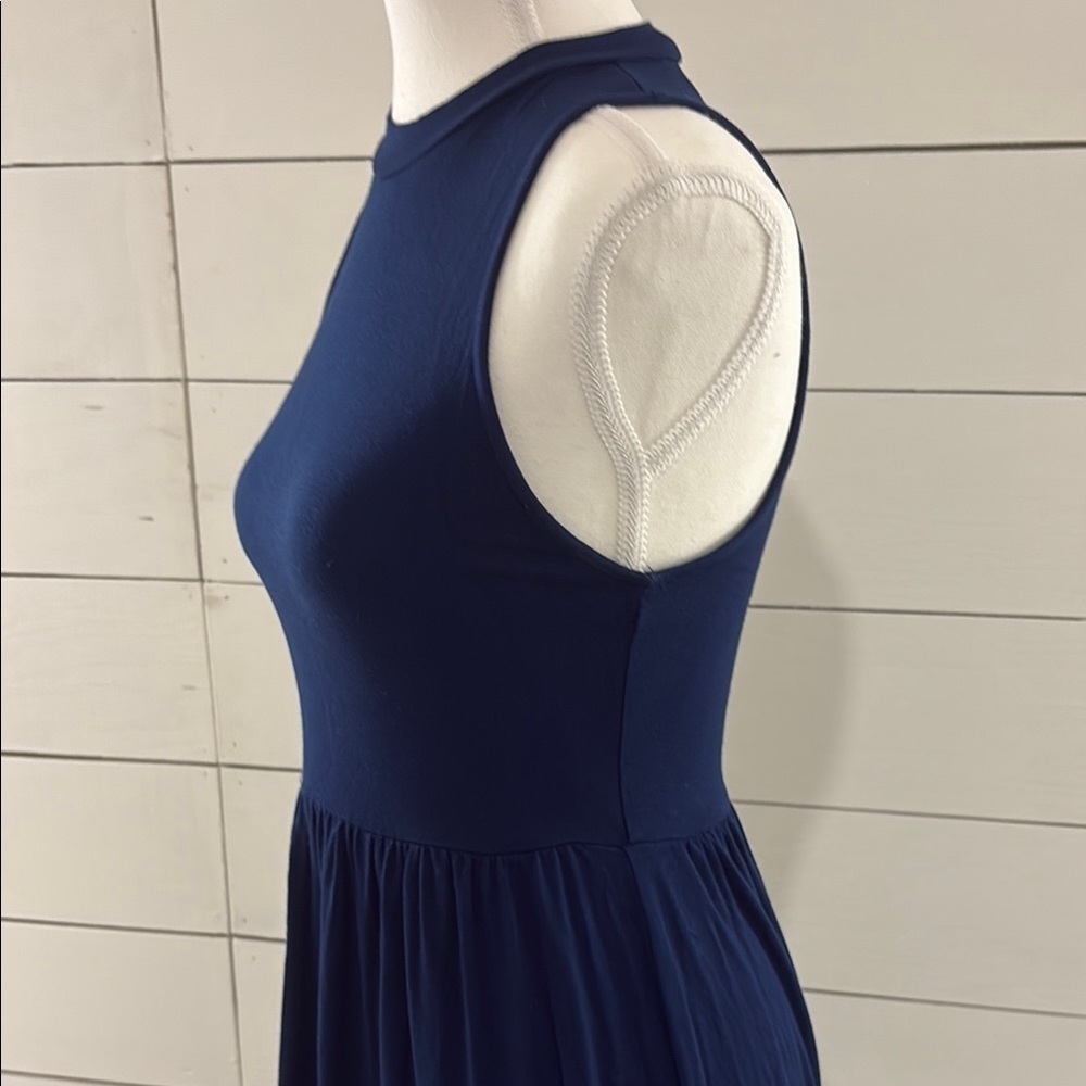 Forever 21 Blue Halter Fit and Flare Mini Dress